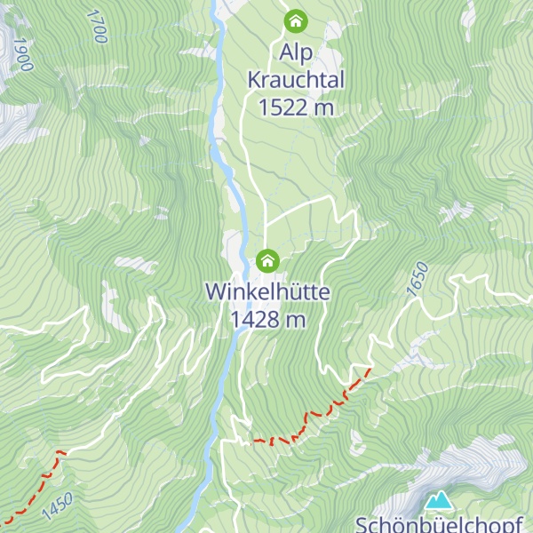 Map of Vorder Winggelhütten