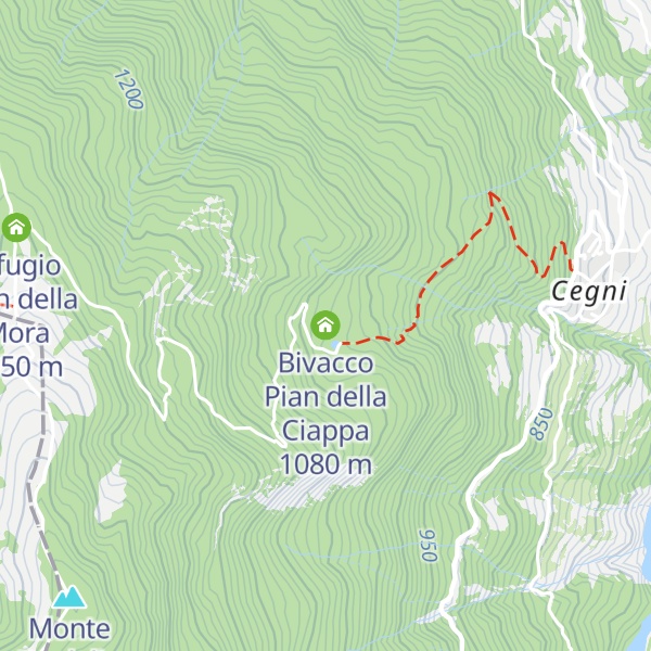 Map of Bivacco Pian della Ciappa