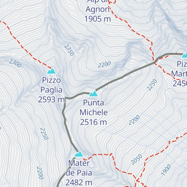 Map of Punta Michele