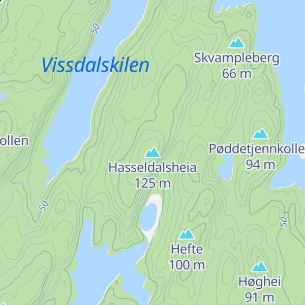 Map of Hasseldalsheia