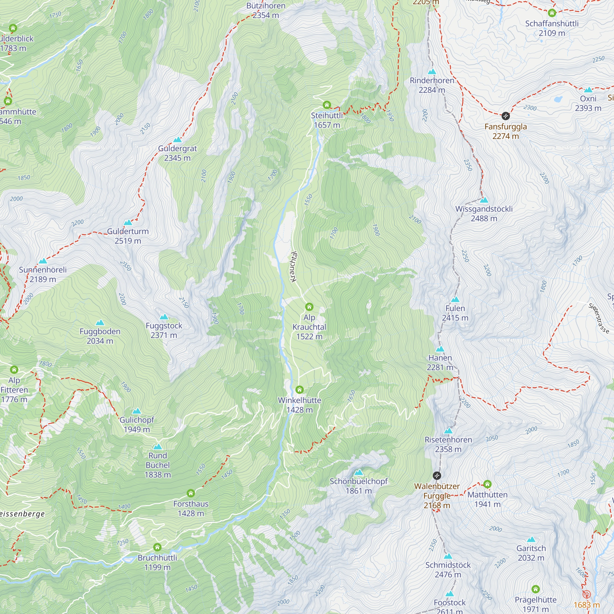 Hinter Winggelhütten map
