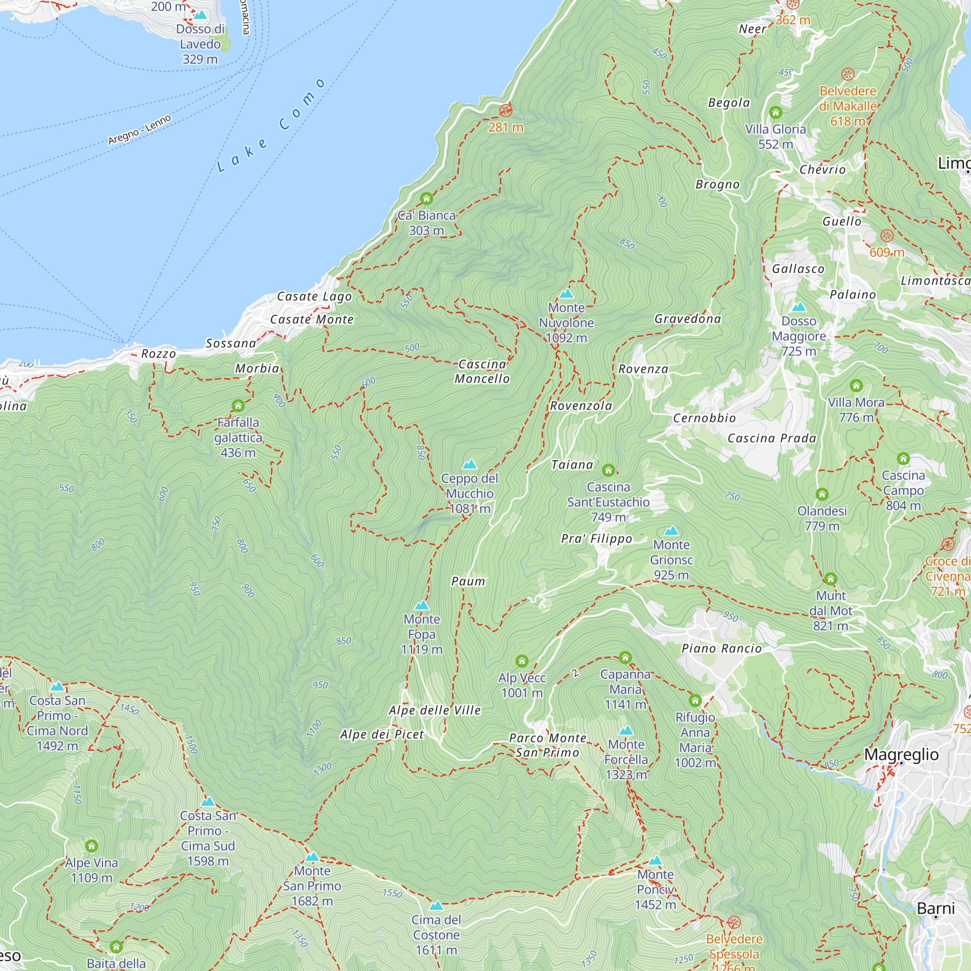 Casa l'ortemaia map