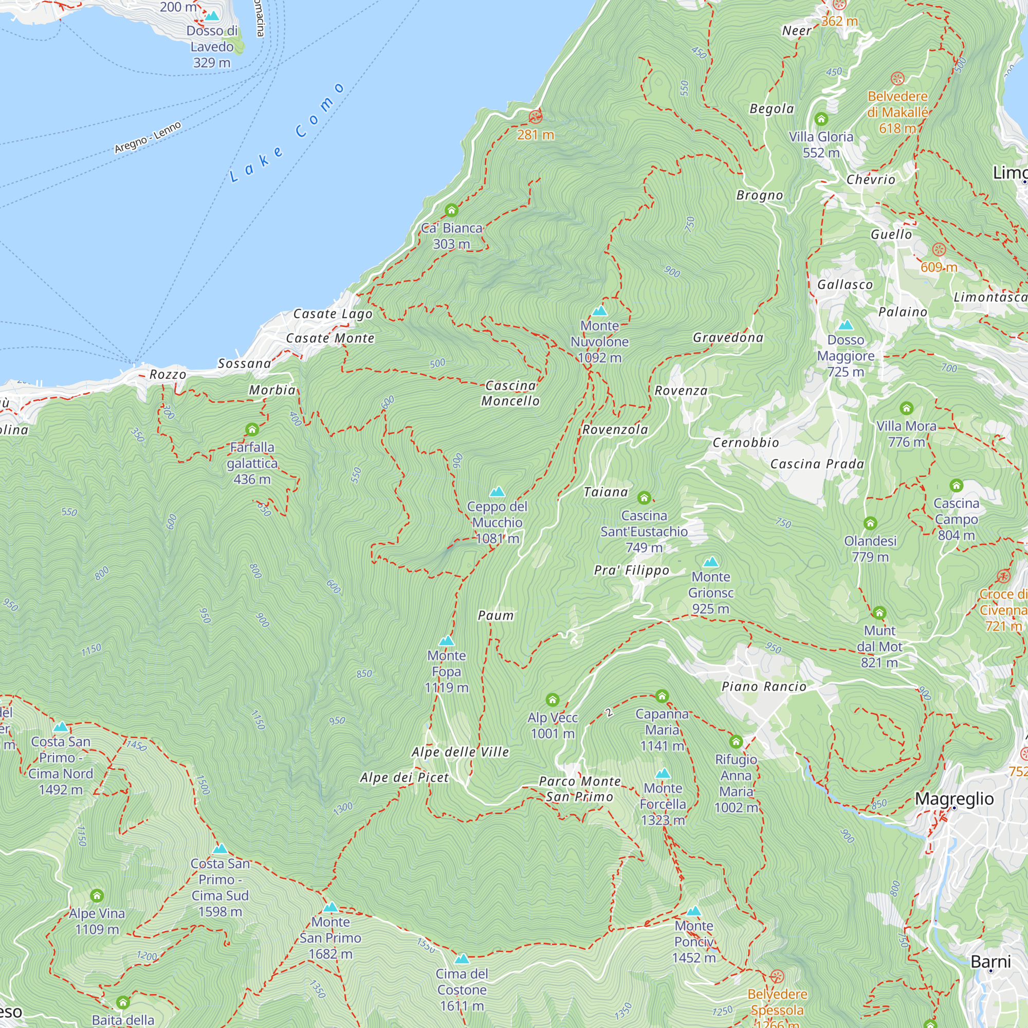 Casa l'ortemaia map