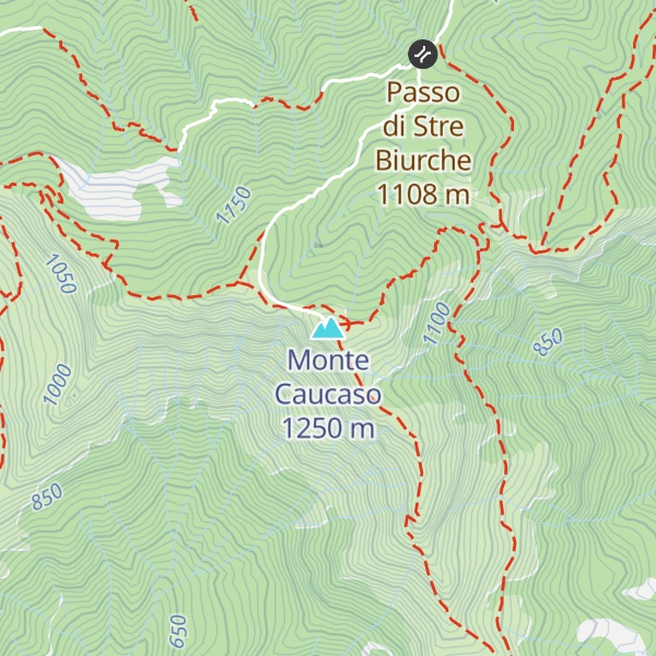 Map of Monte Caucaso