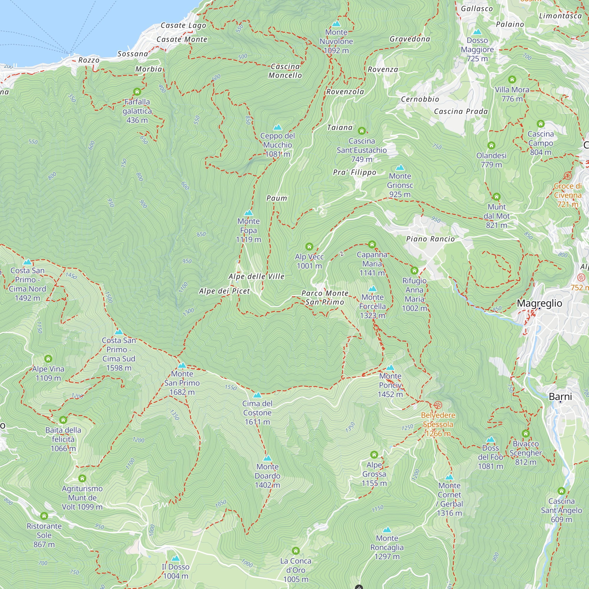 Ex Colonia Bonomelli map
