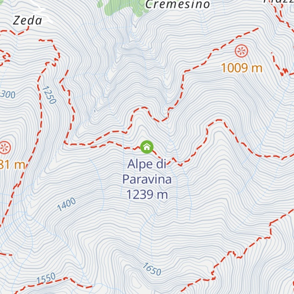 Map of Alpe di Paravina