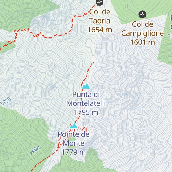 Map of Punta di Montelatelli