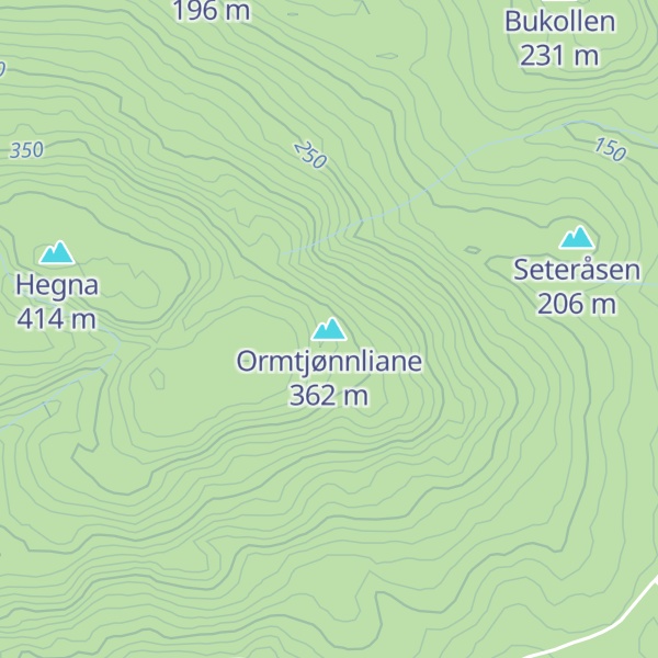 Map of Ormtjønnliane