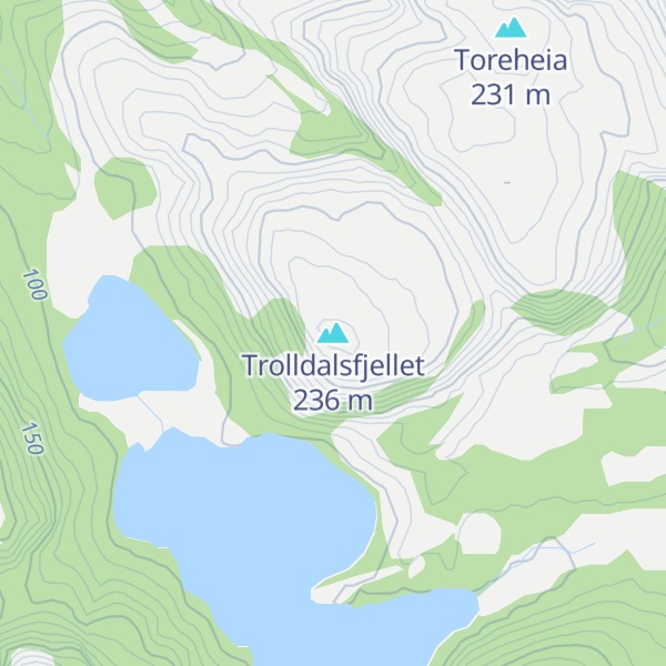 Map of Trolldalsfjellet