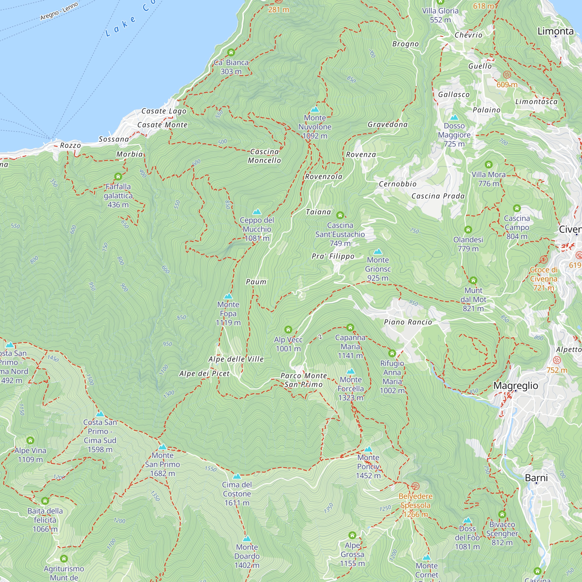 Cascina Sasso Piatto map