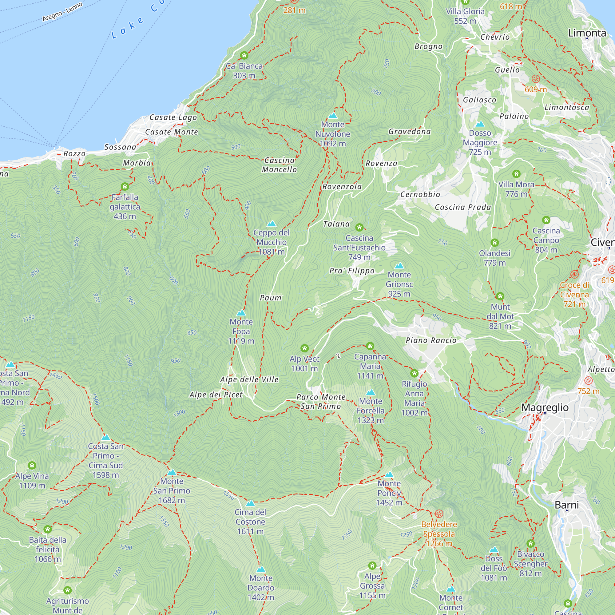 Cascina Sasso Piatto map
