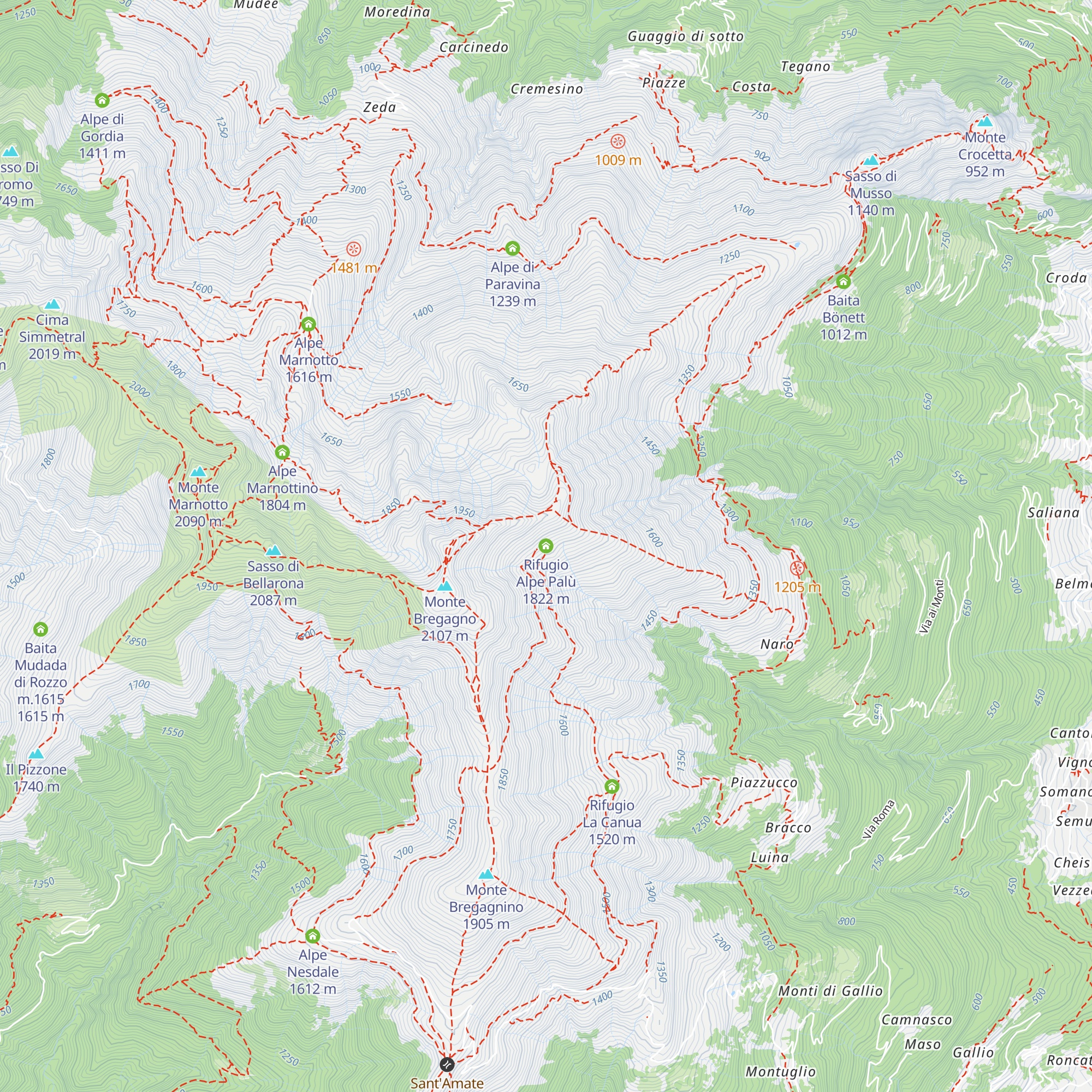 Rifugio Alpe Palù map