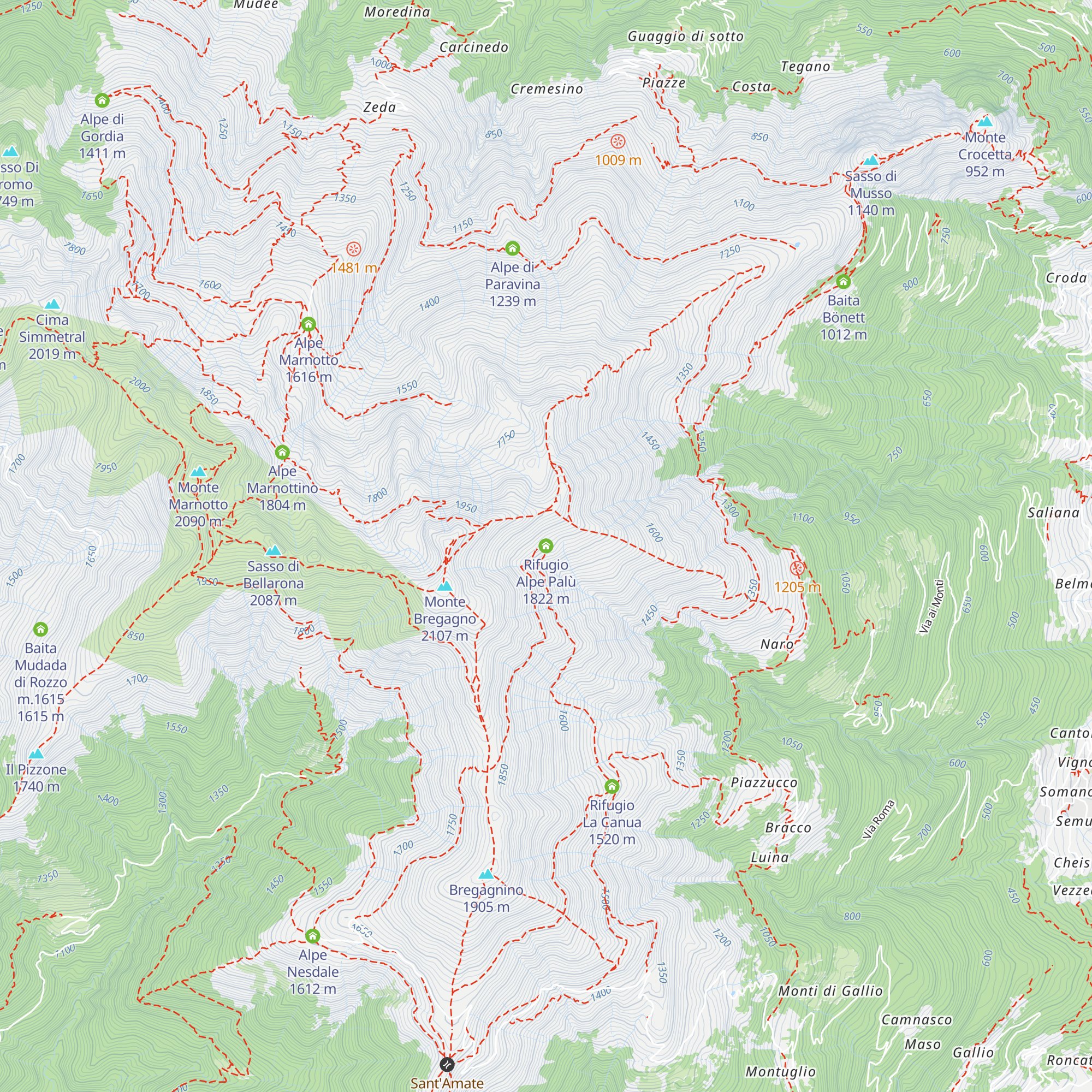 Rifugio Alpe Palù map