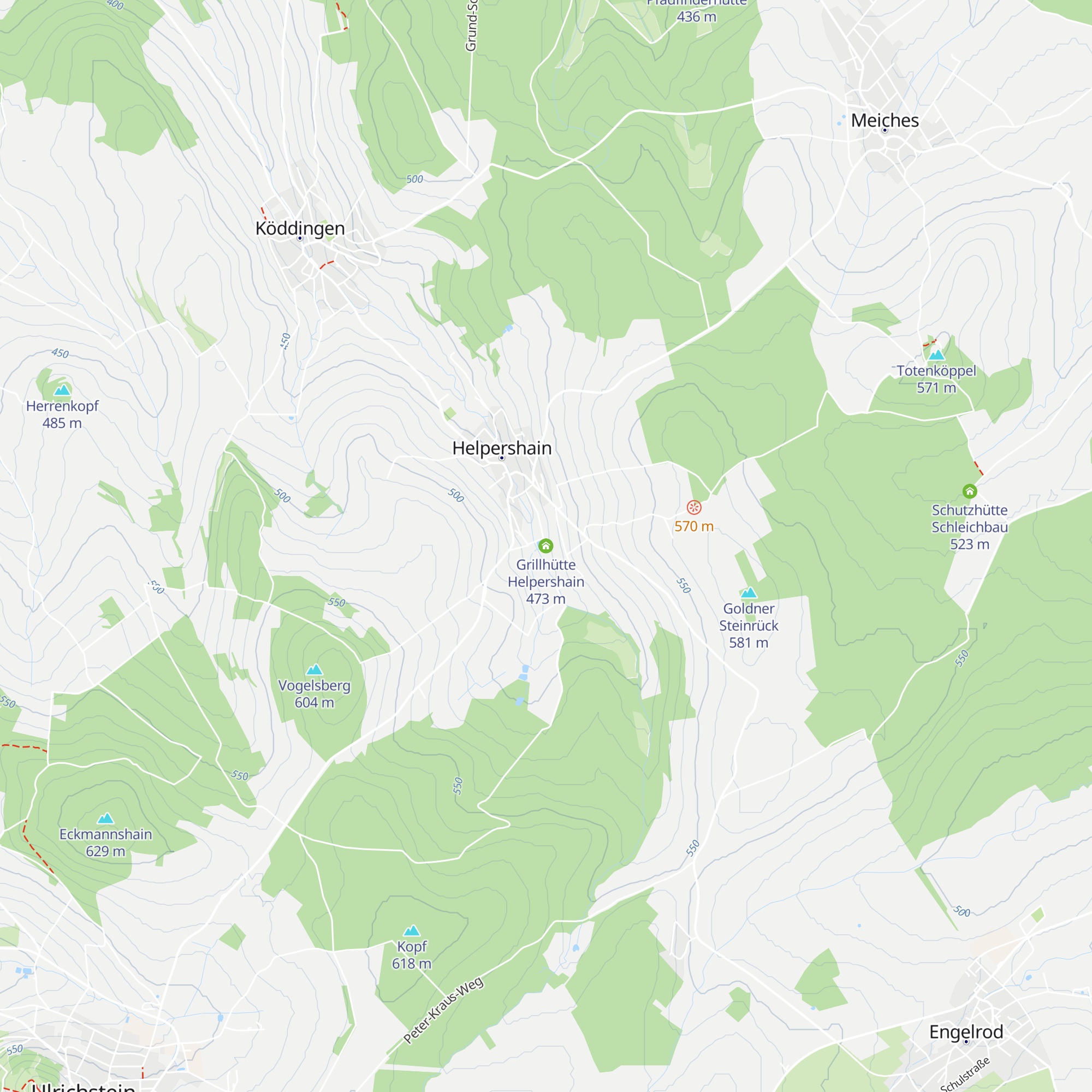 Grillhütte Helpershain map