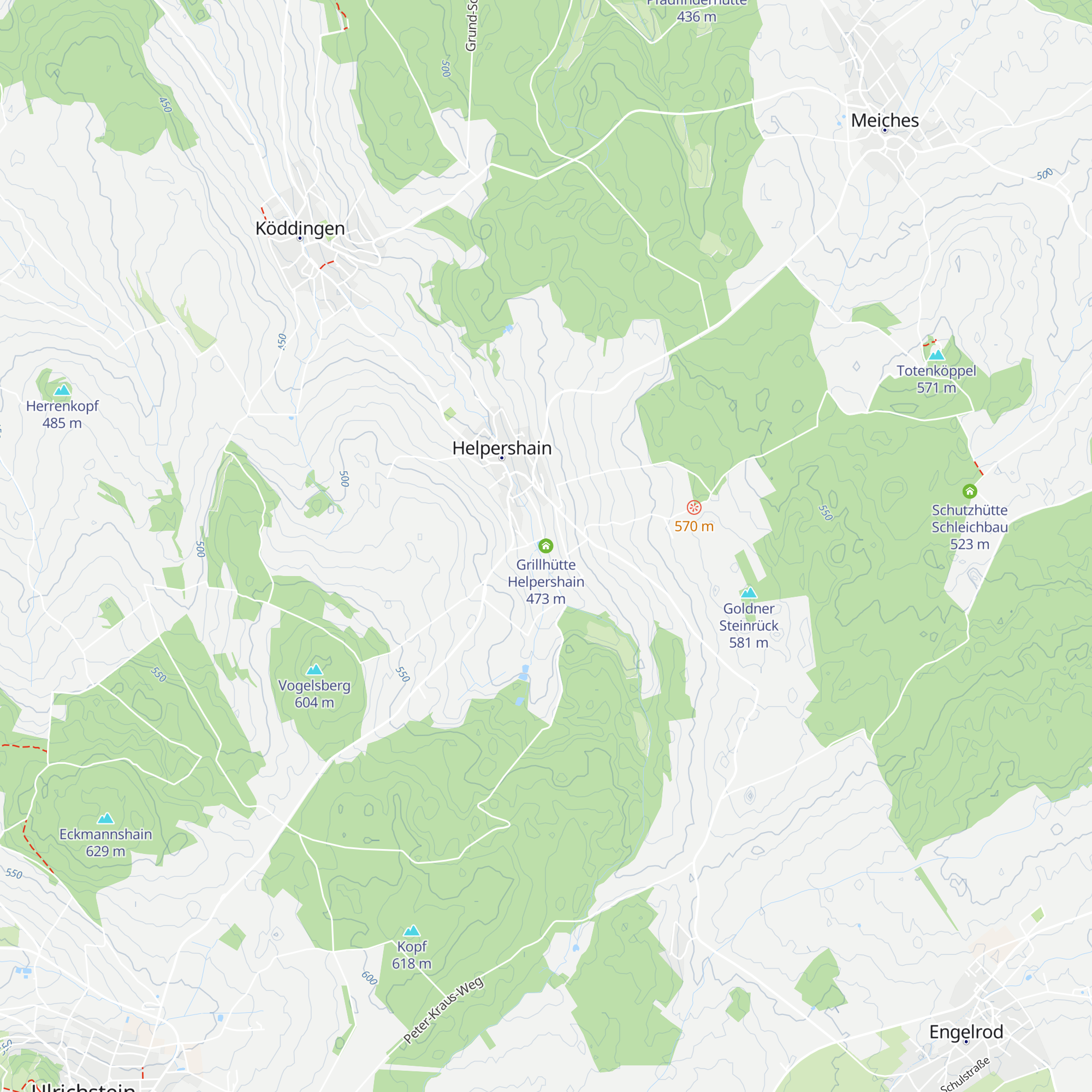 Grillhütte Helpershain map