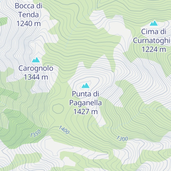 Map of Punta di Paganella