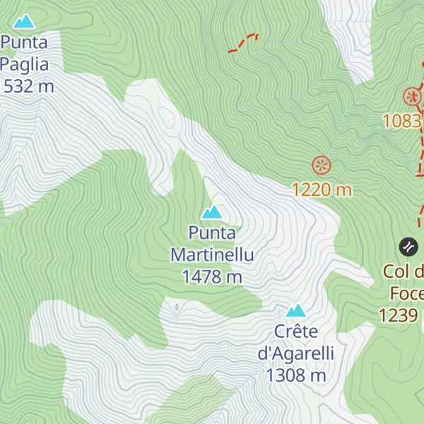 Map of Punta Martinellu