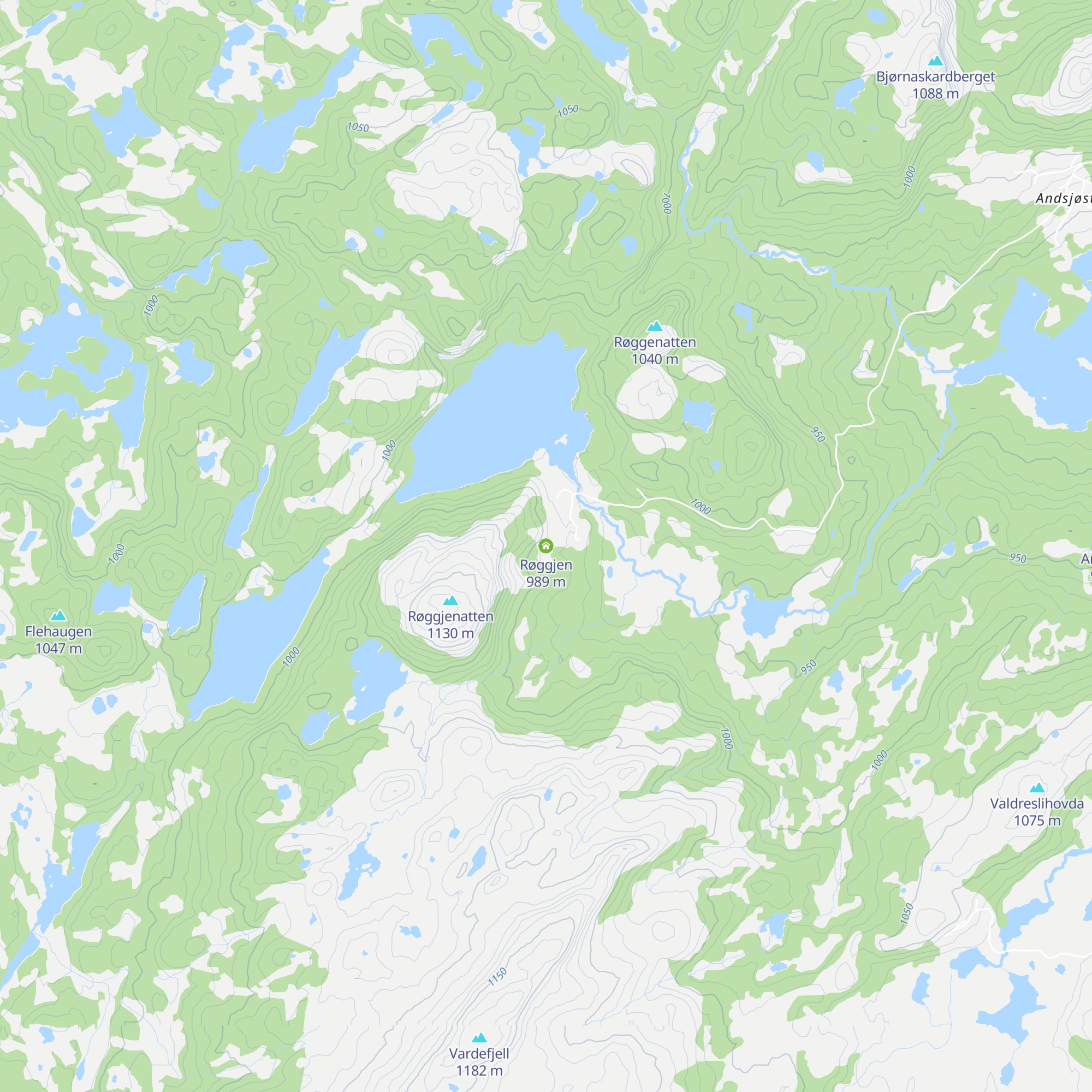 Røggjen map