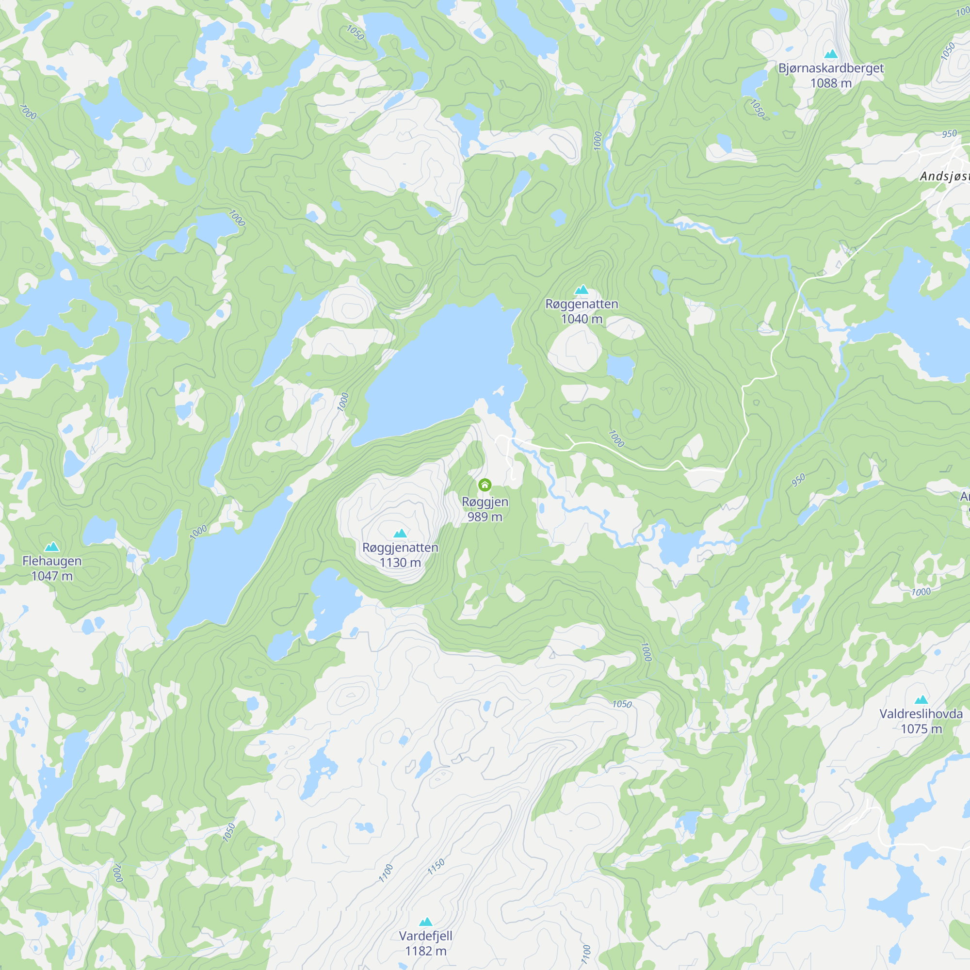 Røggjen map