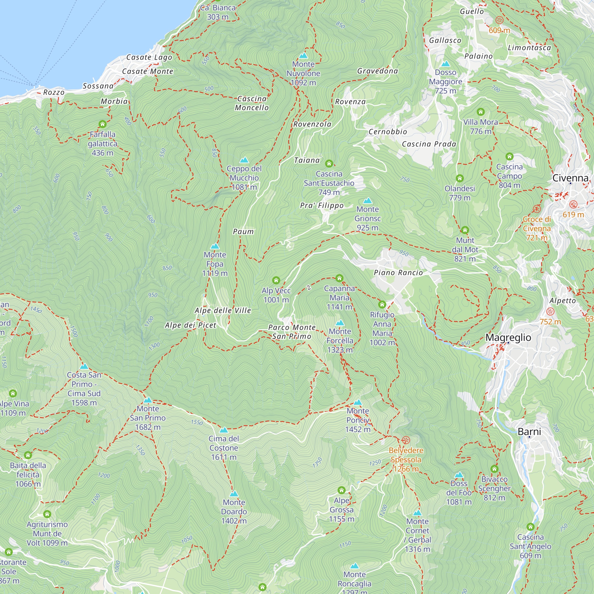 Villa Picchi map