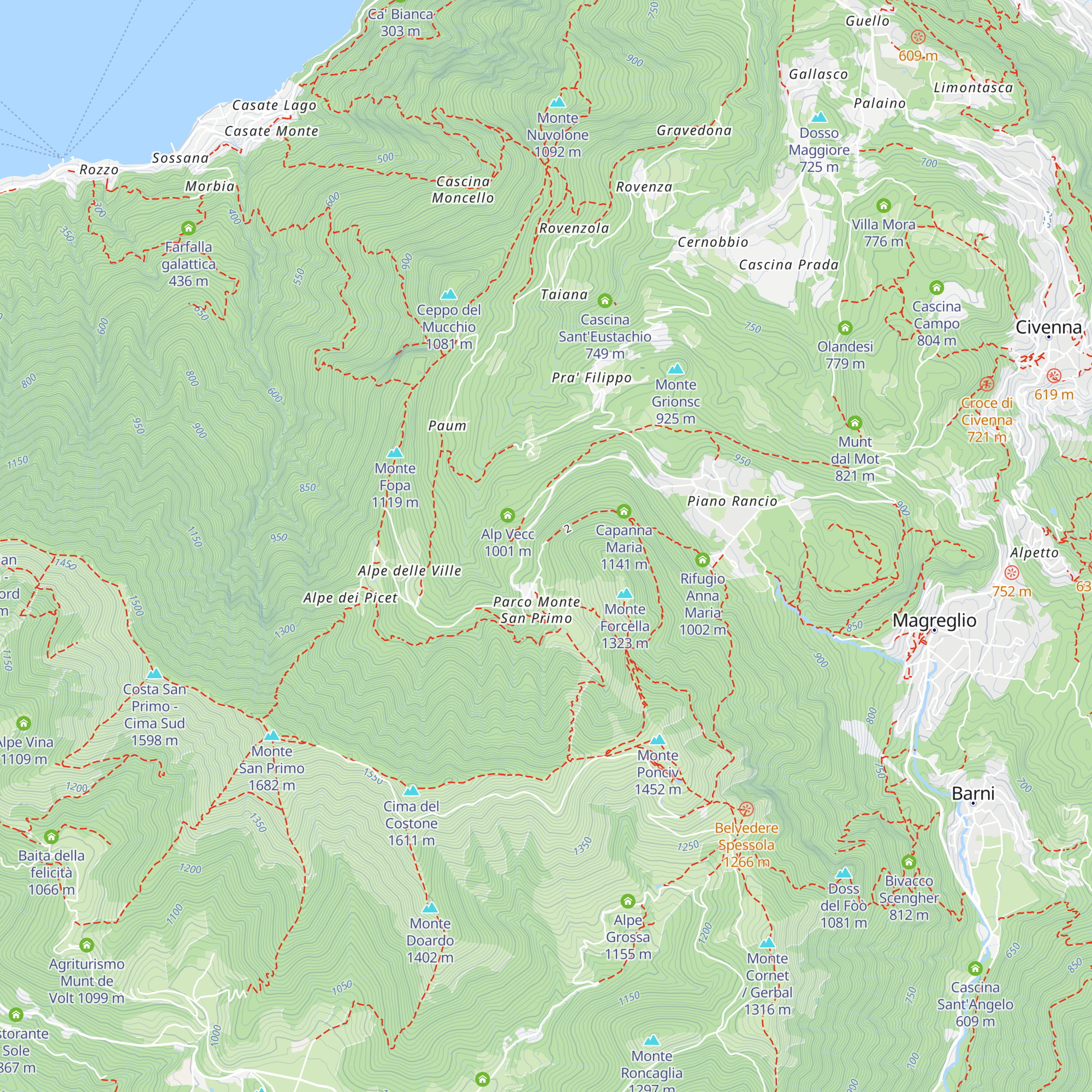 Villa Picchi map