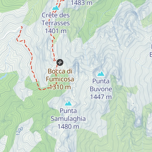Map of Punta di Ferru