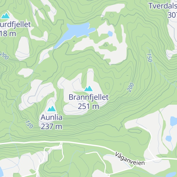 Map of Brannfjellet