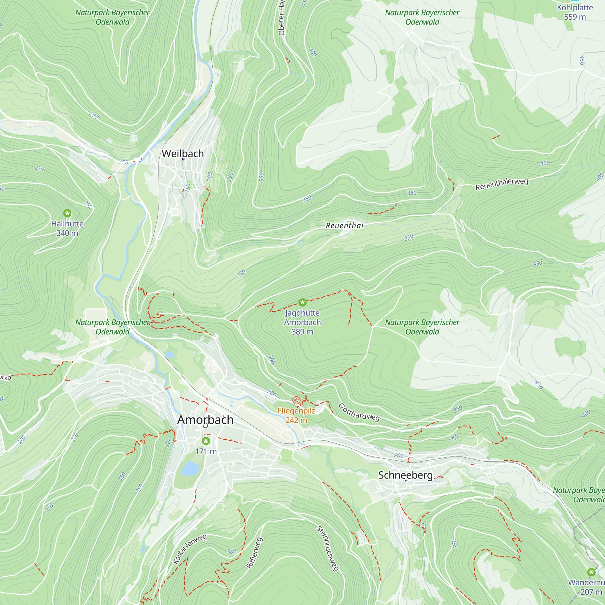 Jagdhütte Amorbach map