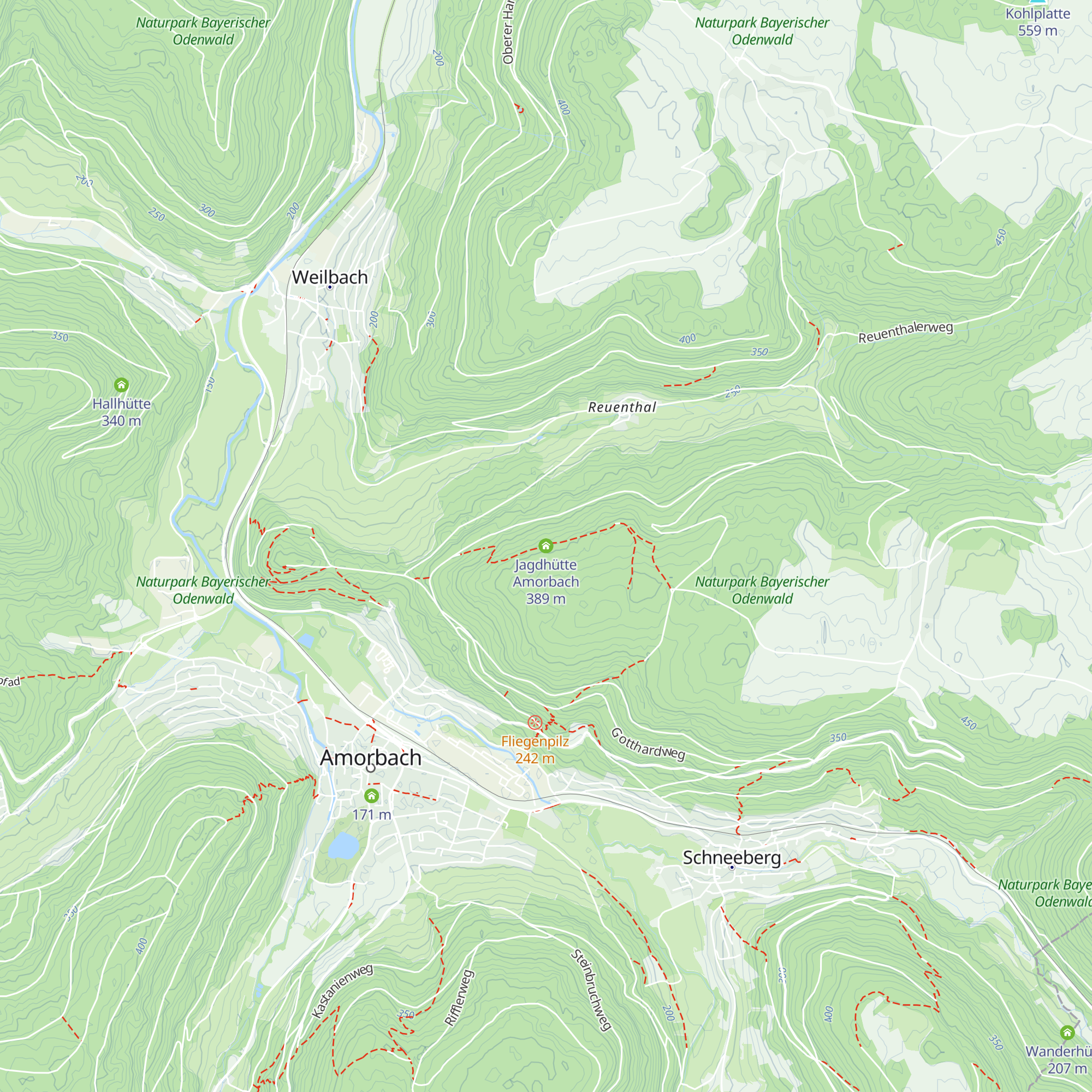 Jagdhütte Amorbach map