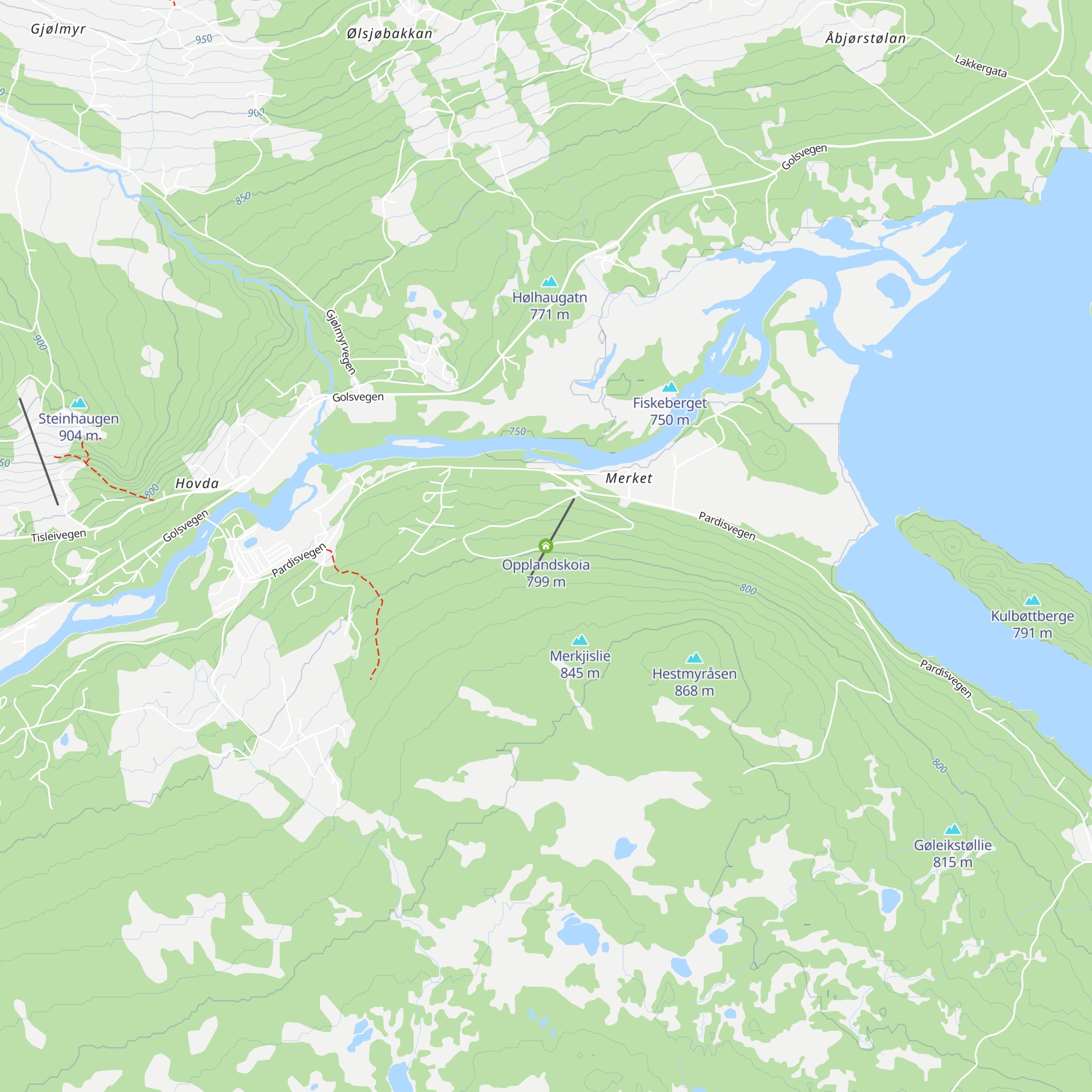 Opplandskoia map