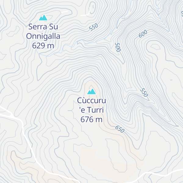 Map of Cùccuru 'e Turri