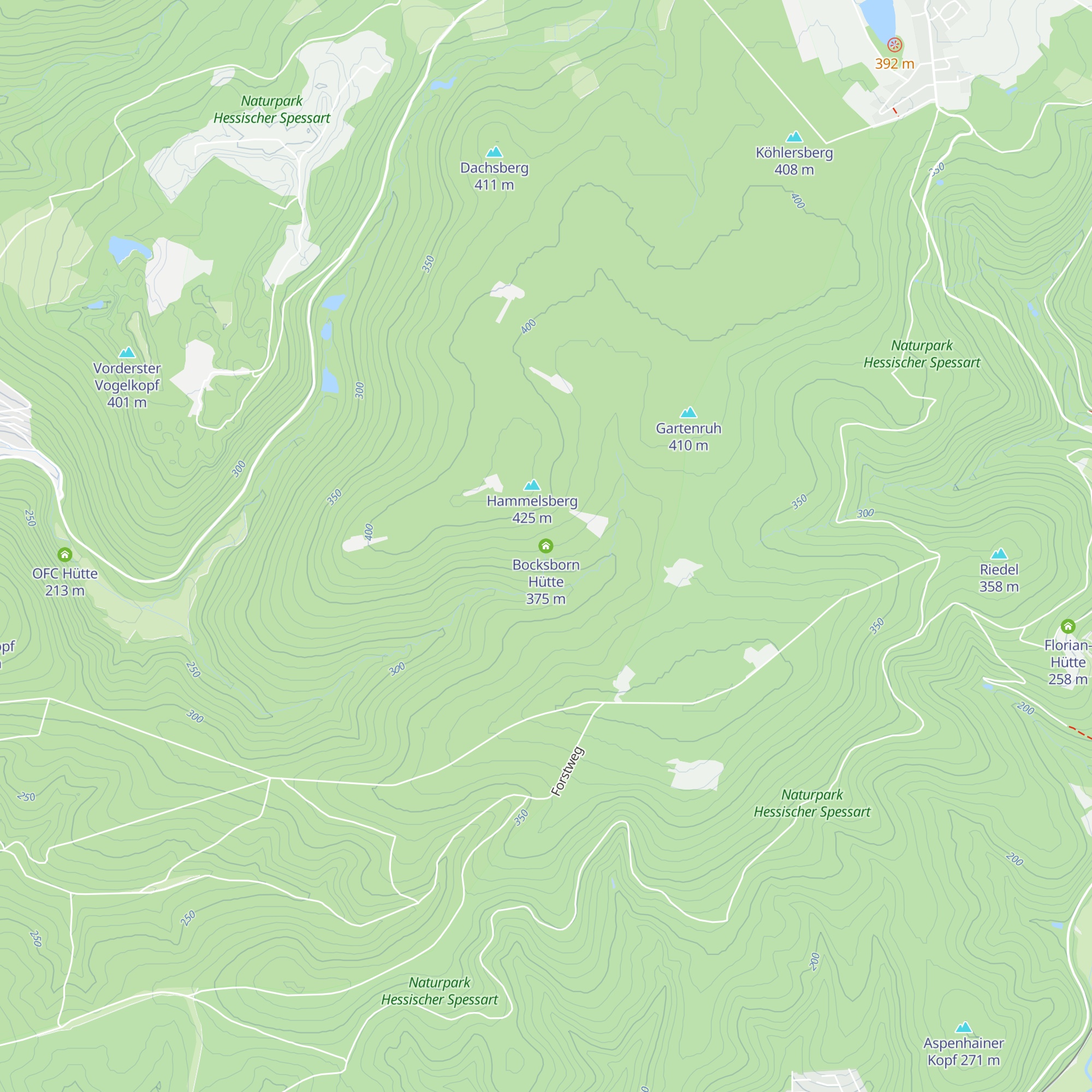 Bocksborn Hütte map