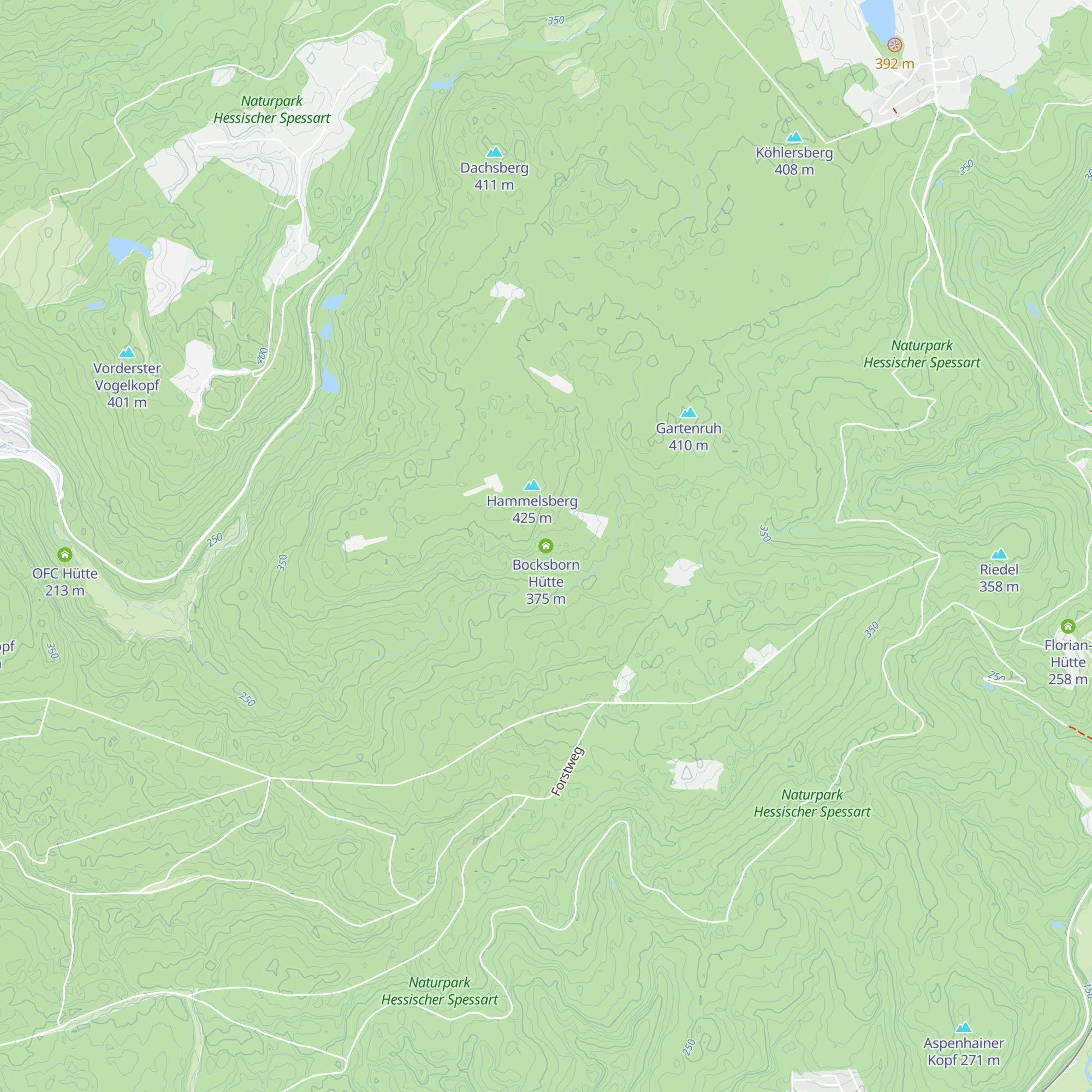 Bocksborn Hütte map
