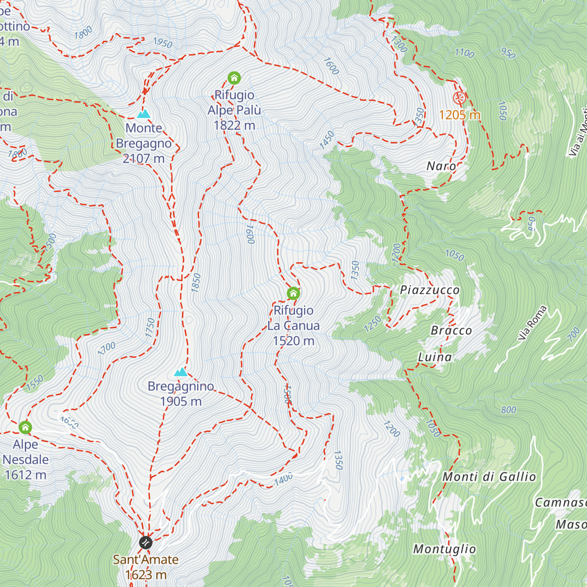 Rifugio La Canua map