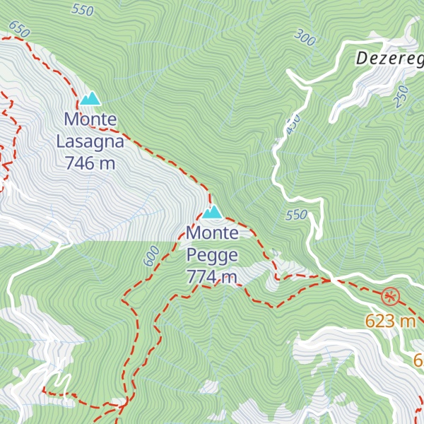 Map of Monte Pegge