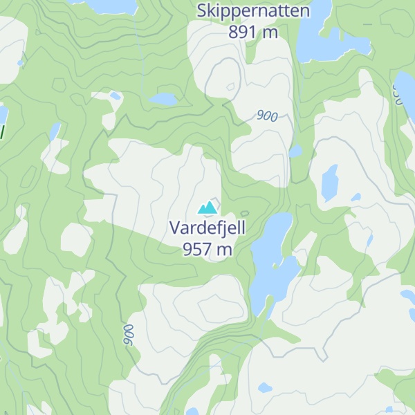 Map of Vardefjell