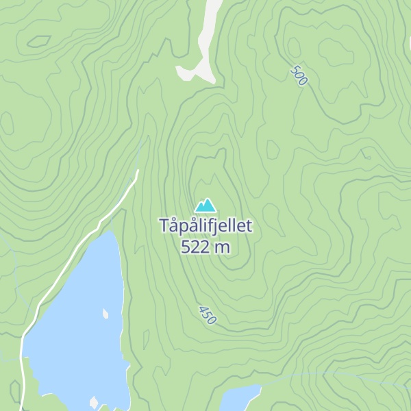 Map of Tåpålifjellet