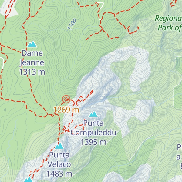 Map of Punta Erbajola