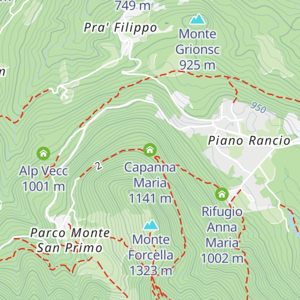 Map of Capanna Maria