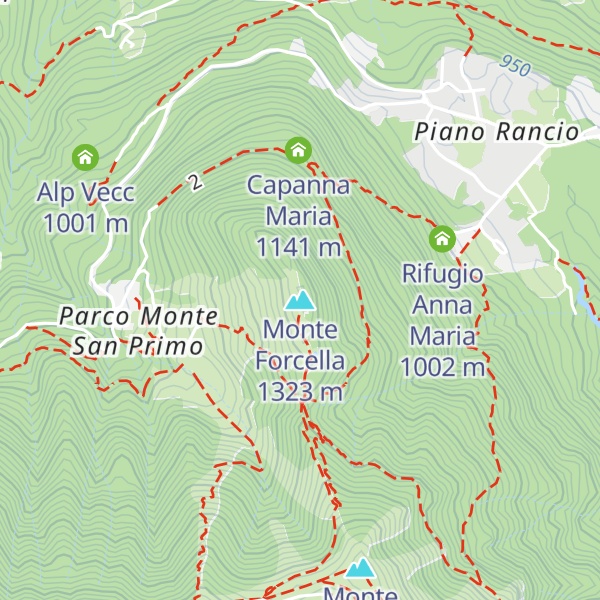 Map of Monte Forcella