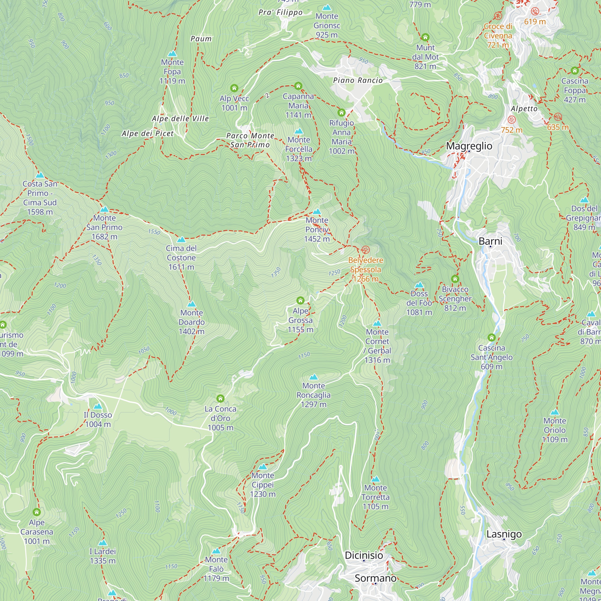 Alpe Grossa map