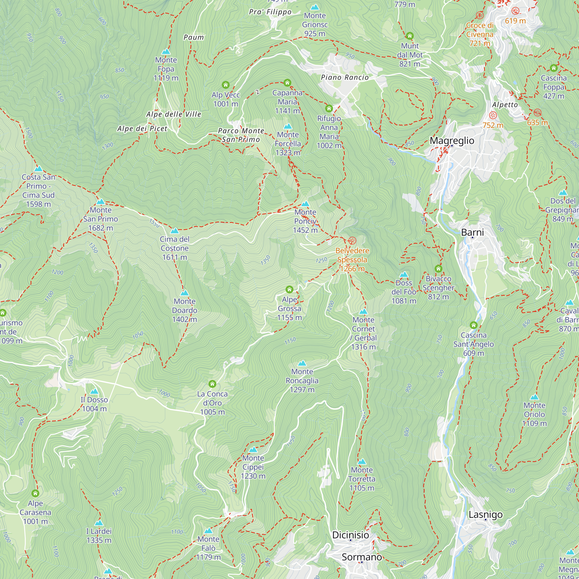 Alpe Grossa map