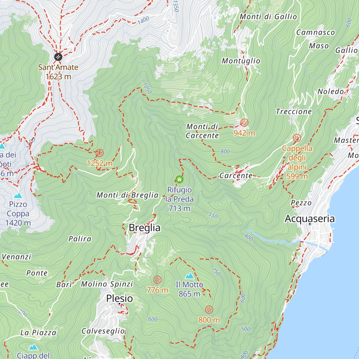 Rifugio la Preda map