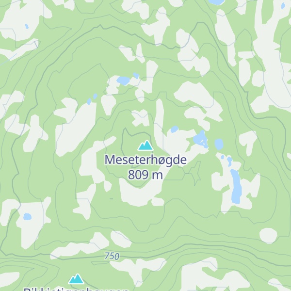 Map of Meseterhøgde