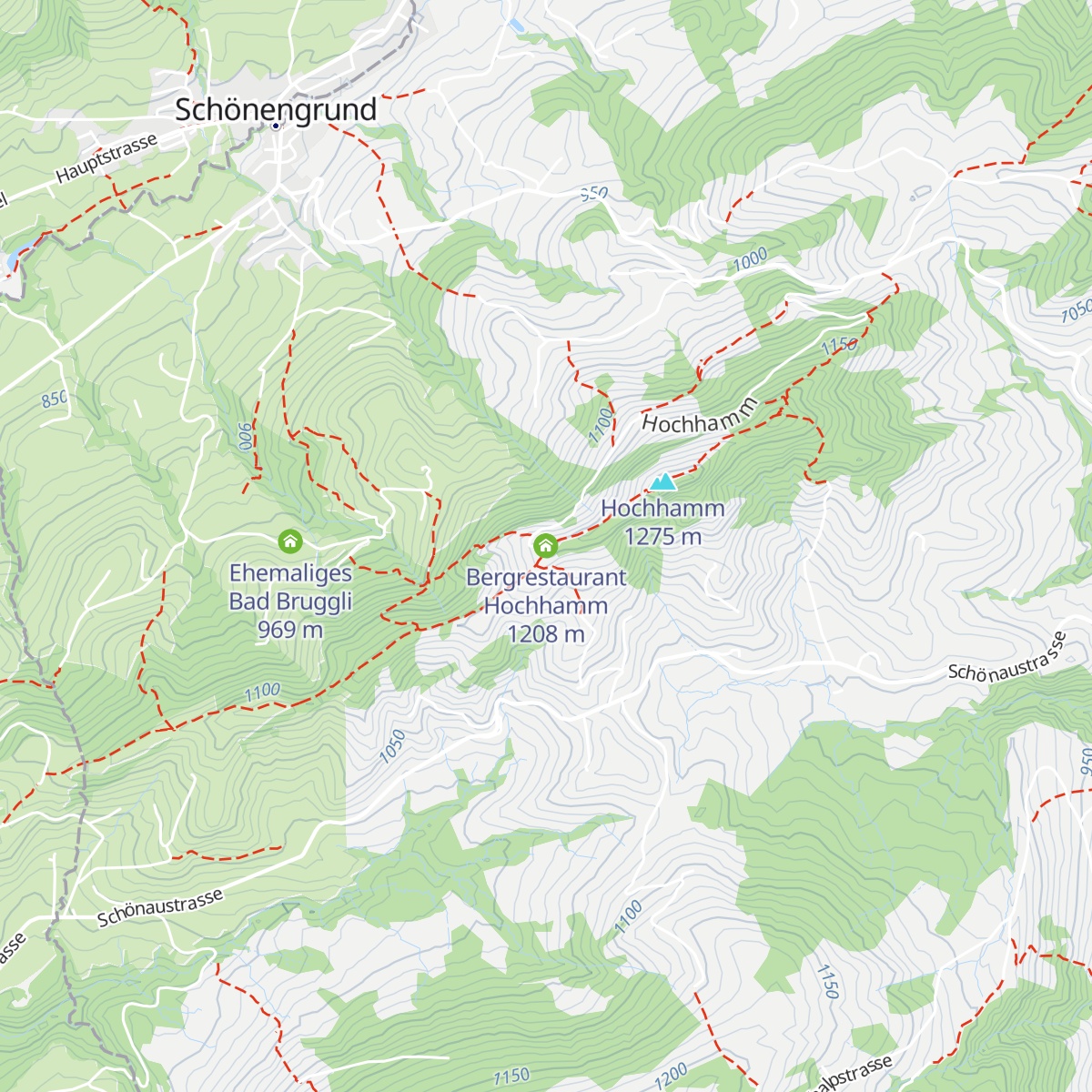 Bergrestaurant Hochhamm map