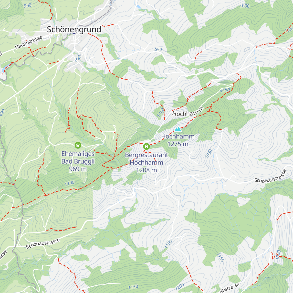 Bergrestaurant Hochhamm map