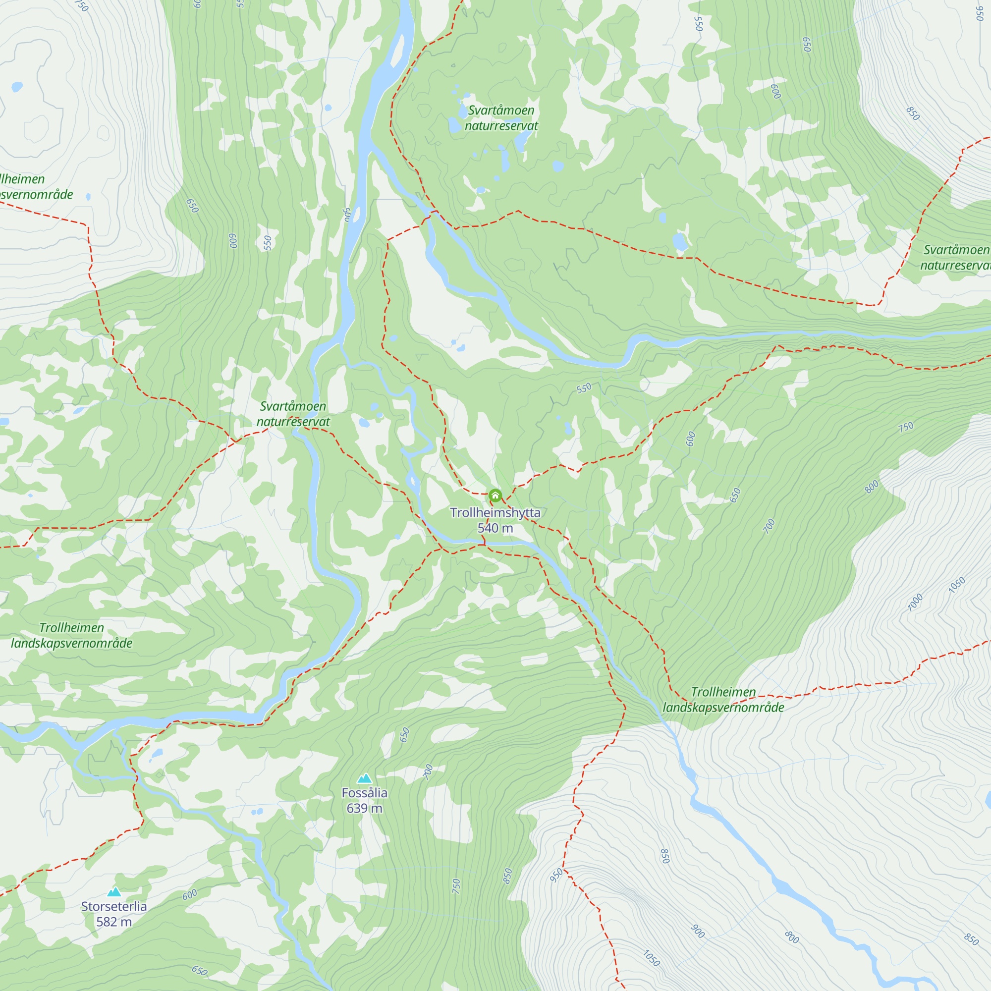 Trollheimshytta map