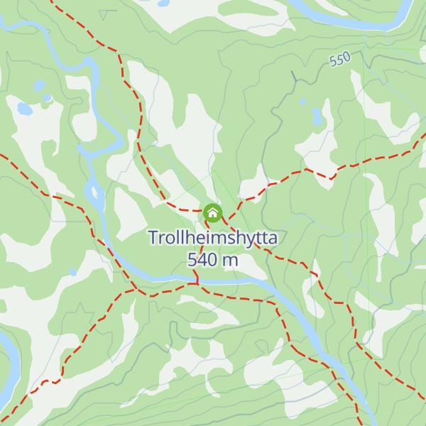Map of Trollheimshytta