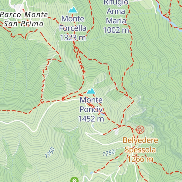 Map of Monte Ponciv