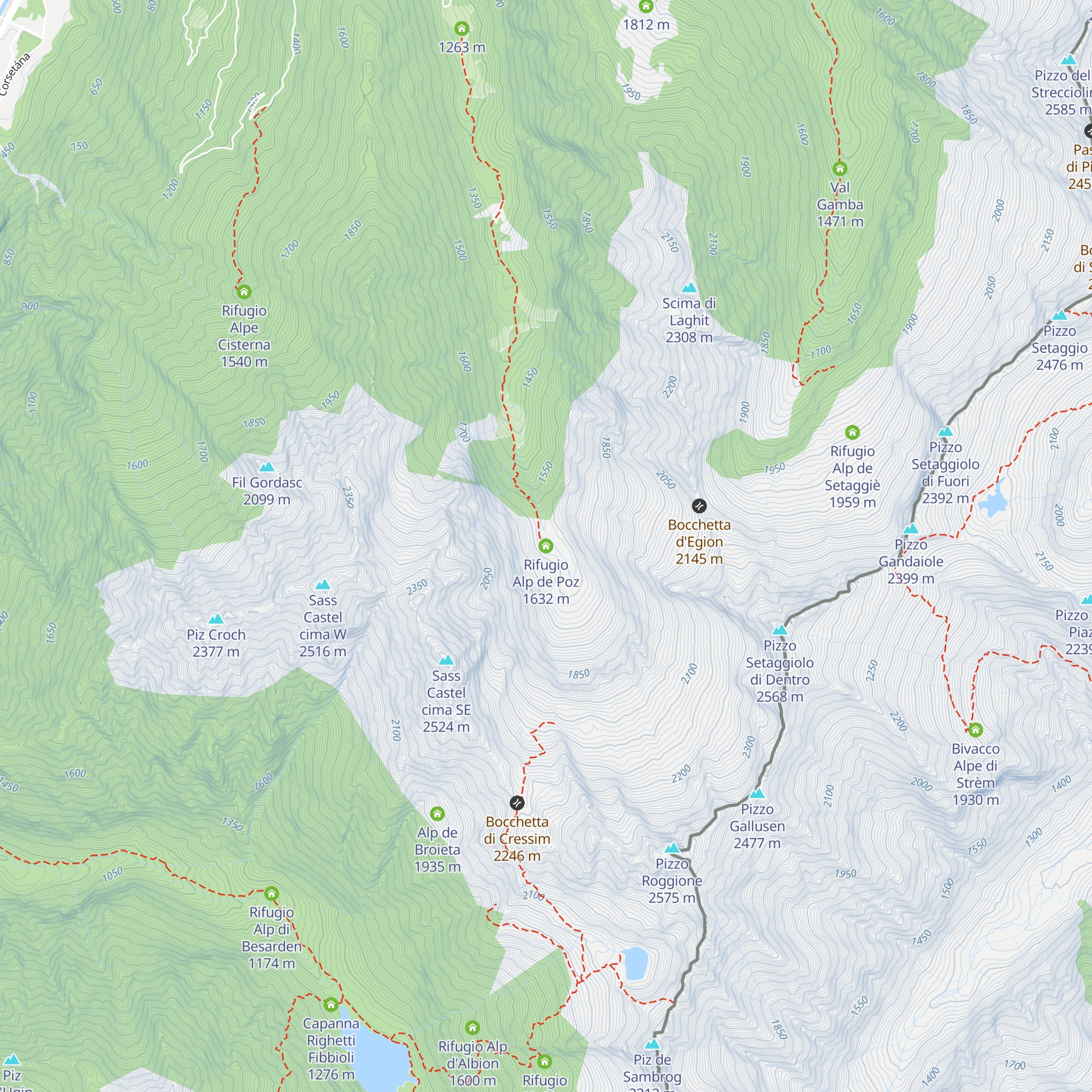 Rifugio Alp de Poz map